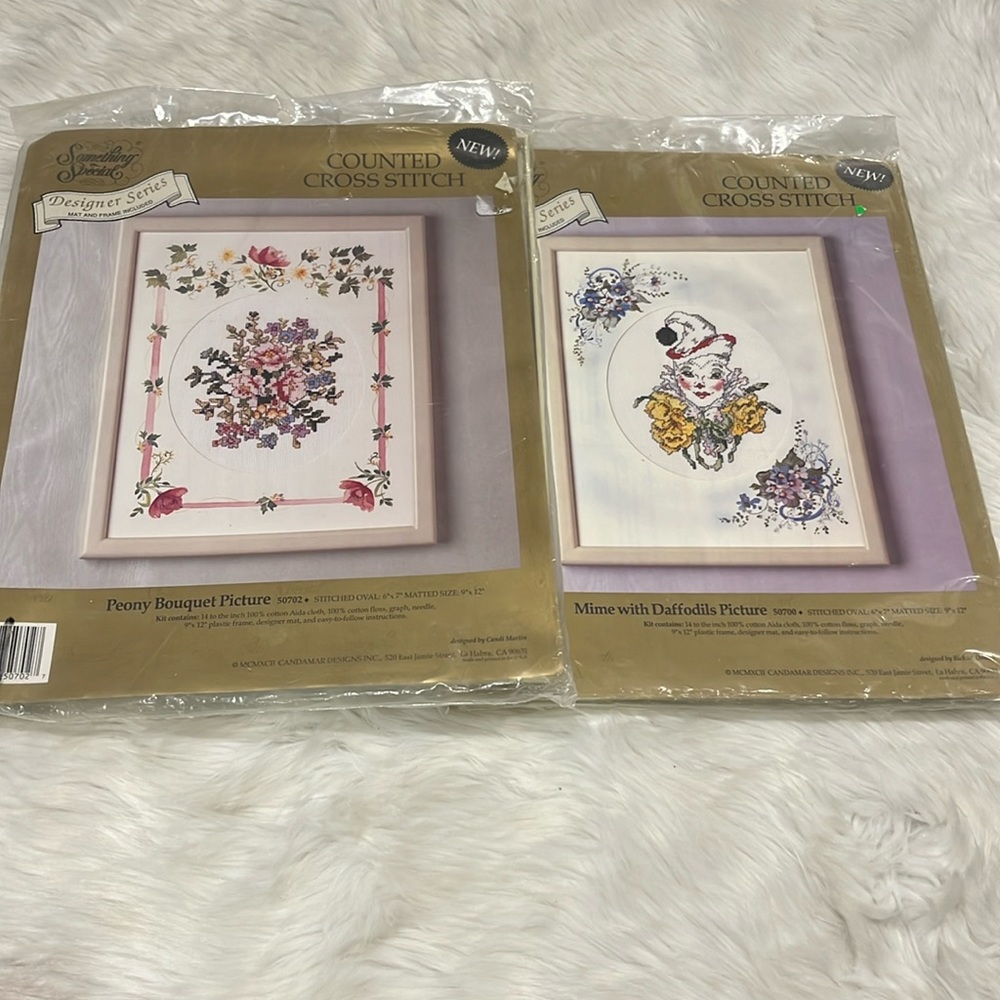 Vintage Something Special Counted Cross Stitch Bundle of 2 New Kit New